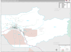 Fairbanks North Star Borough (County), AK Digital Map Premium Style